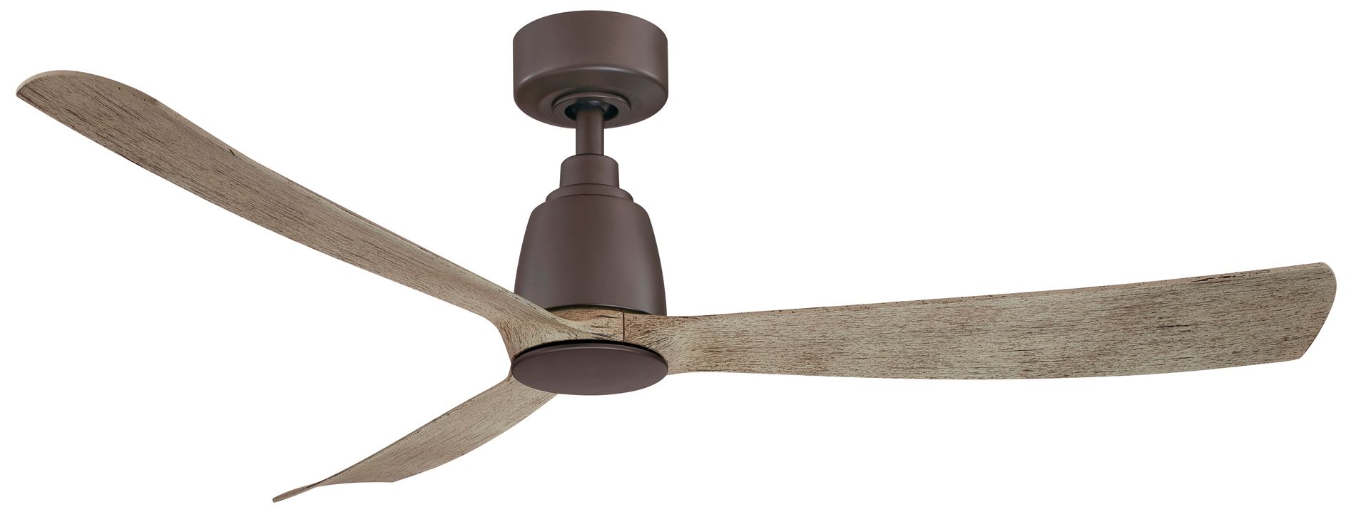52" Fanimation Kute Matte Greige Damp Rated Ceiling Fan with Remote