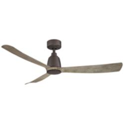 52&quot; Fanimation Kute Matte Greige Damp Rated Ceiling Fan with Remote