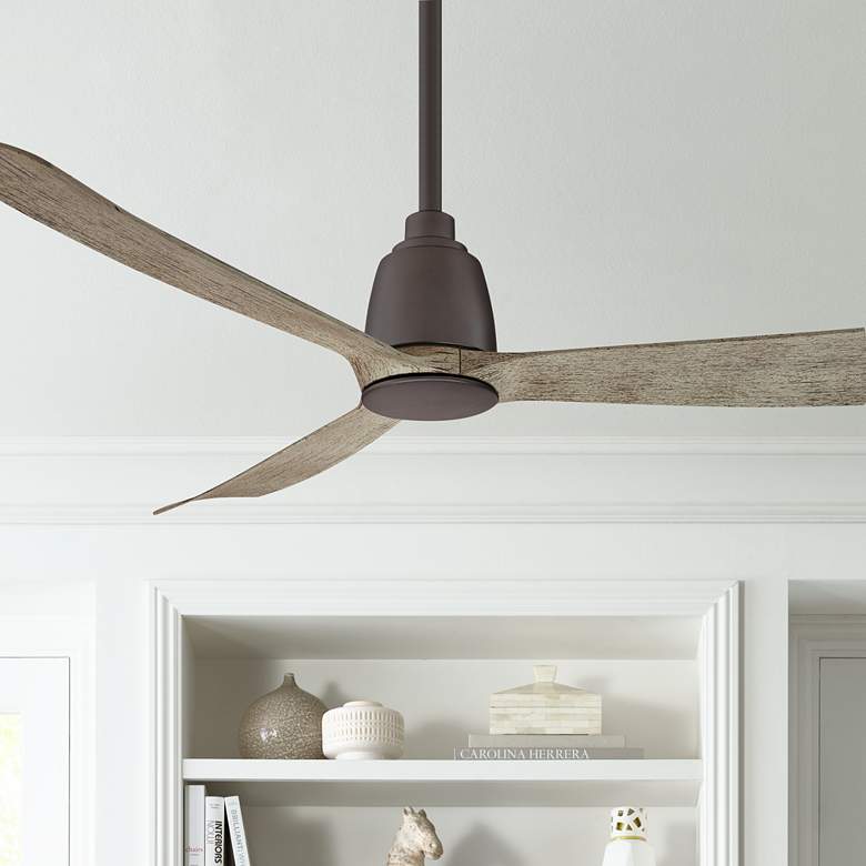 Image 1 52" Fanimation Kute Matte Greige Damp Rated Smart Ceiling Fan