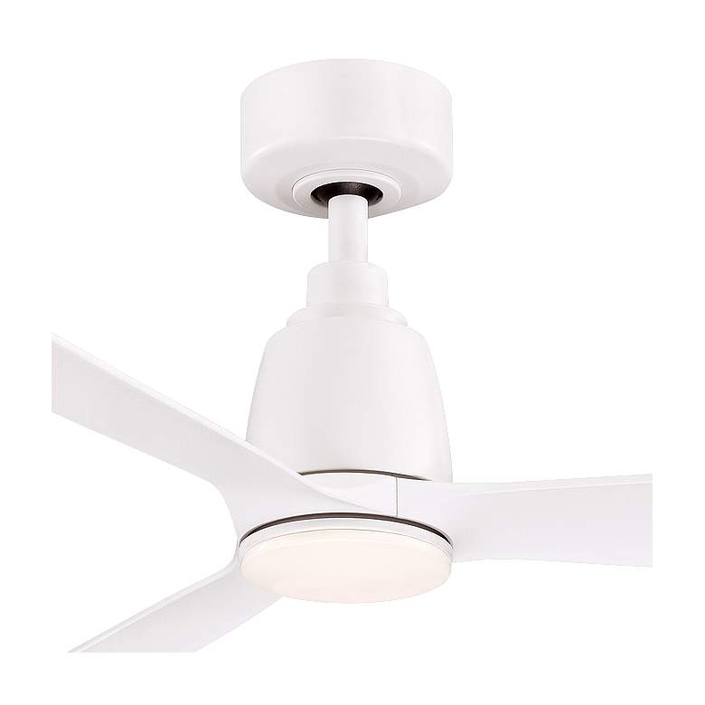 Image 3 52" Fanimation Kute Matte White Damp LED Smart Ceiling Fan more views