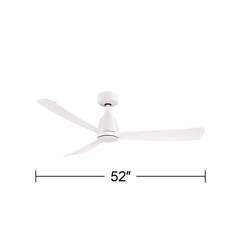 Image 4 52" Fanimation Kute Matte White Damp Rated Smart Ceiling Fan more views