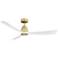 52" Fanimation Kute Satin Brass Damp Rated Ceiling Fan with Remote
