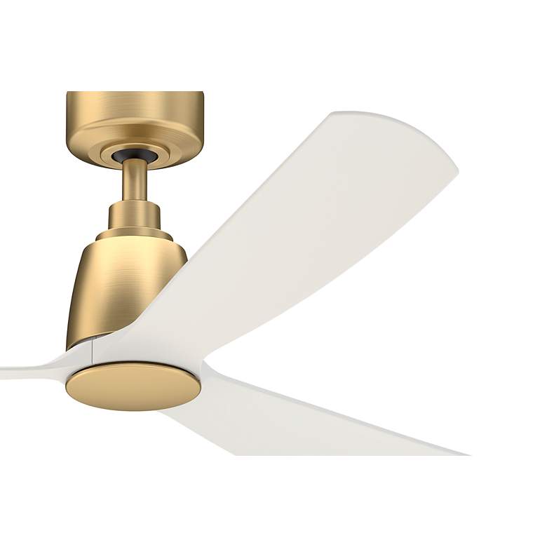 Image 4 52" Fanimation Kute Satin Brass Damp Rated Smart Ceiling Fan more views