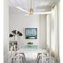 52" Fanimation Kute Satin Brass Damp Rated Smart Ceiling Fan