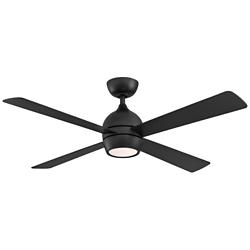 52&quot; Fanimation Kwad Black Finish LED Ceiling Fan with Remote