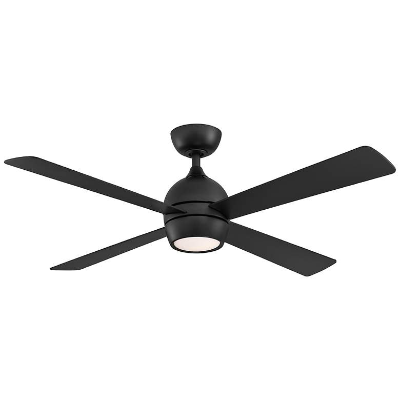 Image 2 52 inch Fanimation Kwad Black Finish LED Ceiling Fan with Remote