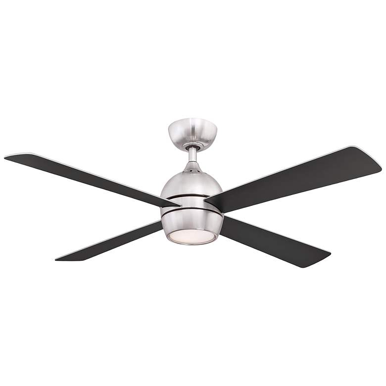 Image 3 52 inch Fanimation Kwad Brushed Nickel LED Ceiling Fan with Remote