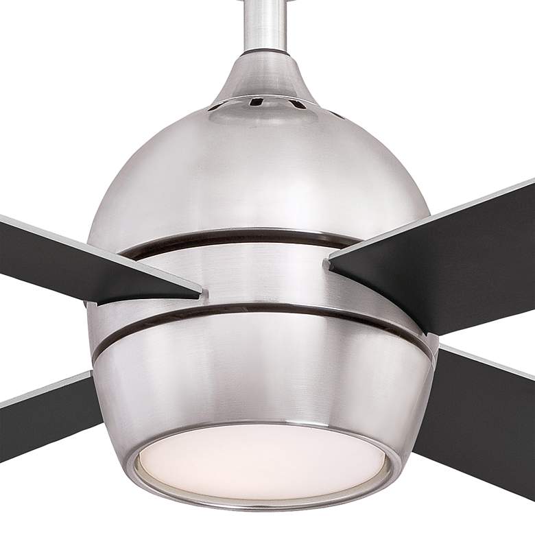 Image 4 52" Fanimation Kwad Brushed Nickel LED Ceiling Fan with Remote more views