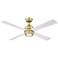 52" Fanimation Kwad Brushed Satin Brass LED Ceiling Fan with Remote