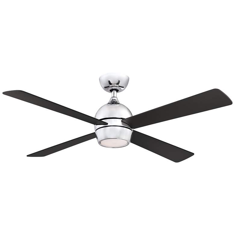 Image 1 52 inch Fanimation Kwad Chrome LED Ceiling Fan with Remote