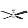 52" Fanimation Kwad Chrome LED Ceiling Fan with Remote