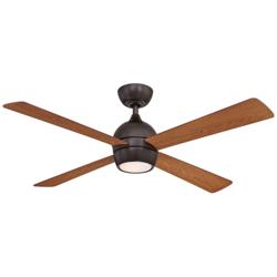 52&quot; Fanimation Kwad Dark Bronze LED Ceiling Fan with Remote