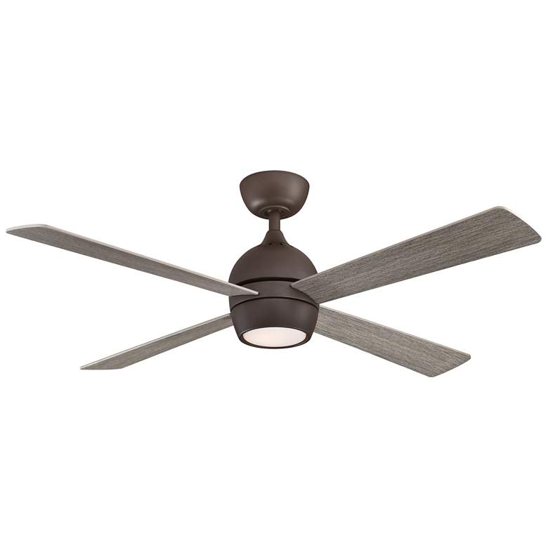 Image 1 52 inch Fanimation Kwad Matte Greige LED Ceiling Fan with Remote