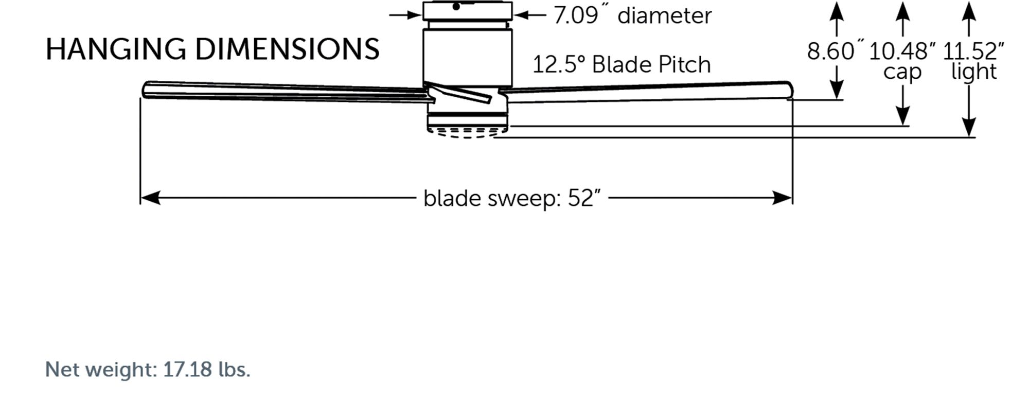 52" Fanimation Kwartet Black Finish CCT LED Ceiling Fan