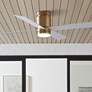 Thumbnail1 of 52" Fanimation Kwartet Satin Brass CCT LED Hugger Ceiling Fan