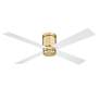 Thumbnail3 of 52" Fanimation Kwartet Satin Brass CCT LED Hugger Ceiling Fan more views
