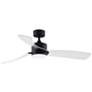 52" Fanimation Sculptaire Black LED Damp Rated Ceiling Fan with Remote