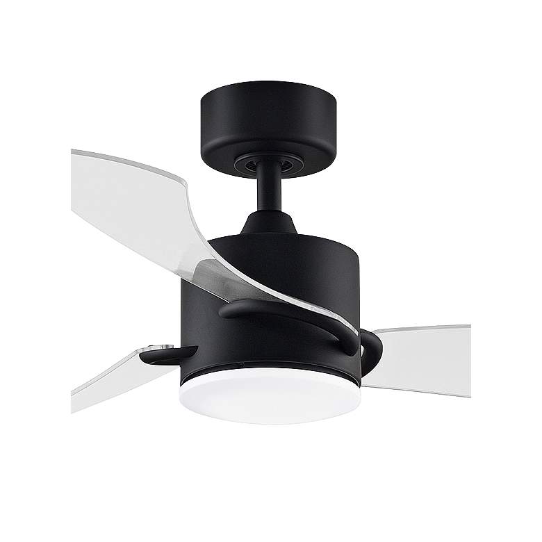 Image 3 52" Fanimation Sculptaire Black LED Damp Rated Ceiling Fan with Remote more views