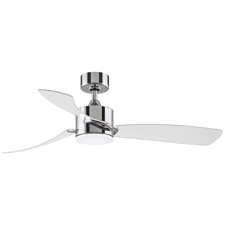 Image 2 52 inch Fanimation Sculptaire Chrome Modern LED Ceiling Fan with Remote