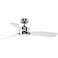 52" Fanimation Sculptaire Chrome Modern LED Ceiling Fan with Remote