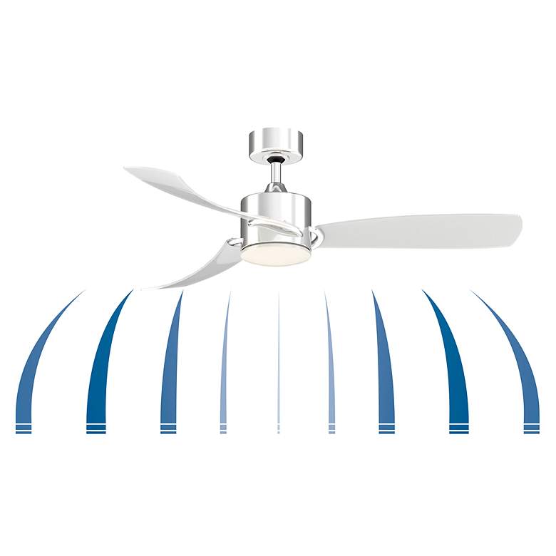 Image 4 52" Fanimation Sculptaire Chrome Modern LED Ceiling Fan with Remote more views