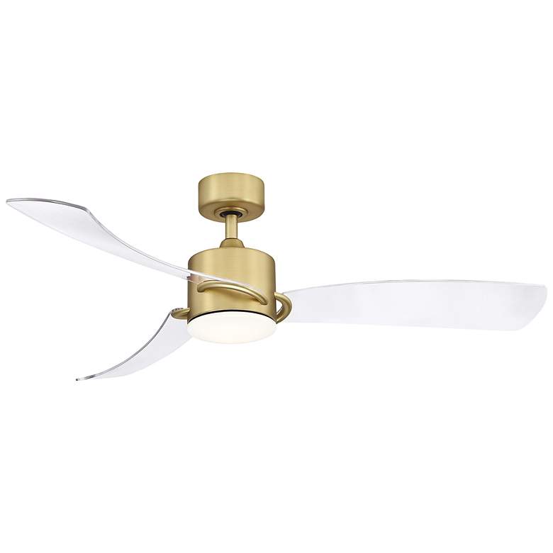 Image 2 52" Fanimation Sculptaire Satin Brass LED Ceiling Fan with Remote