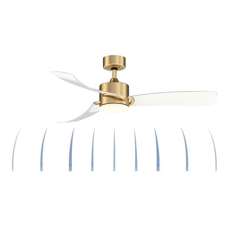 Image 7 52" Fanimation Sculptaire Satin Brass LED Ceiling Fan with Remote more views