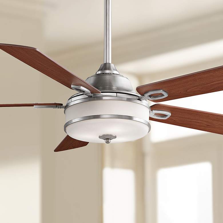 Image 1 52 inch Fanimation Stafford Brushed Nickel LED Ceiling Fan with Remote