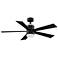 52" Fanimation Torch Black Damp Up/Down LED Ceiling Fan with Remote