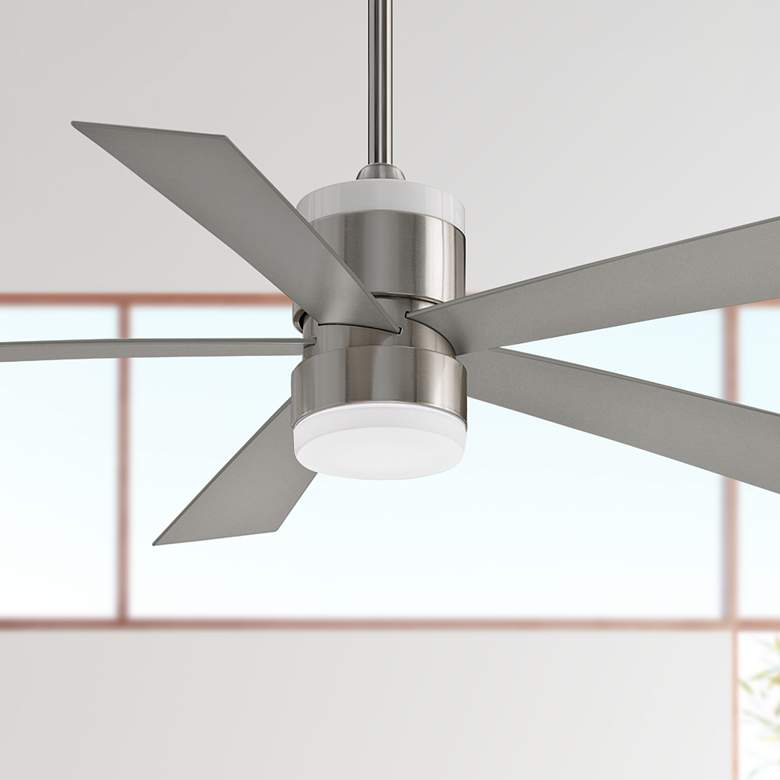 Image 1 52 inch Fanimation Torch Brushed Nickel Up/Down LED Light Fan with Remote