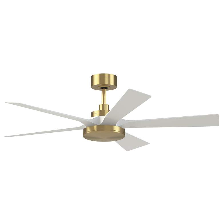 Image 1 52" Fanimation TorchAire Brass and White Ceiling Fan with Remote