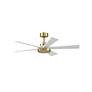1_52" Fanimation TorchAire Brass and White Ceiling Fan with Remote