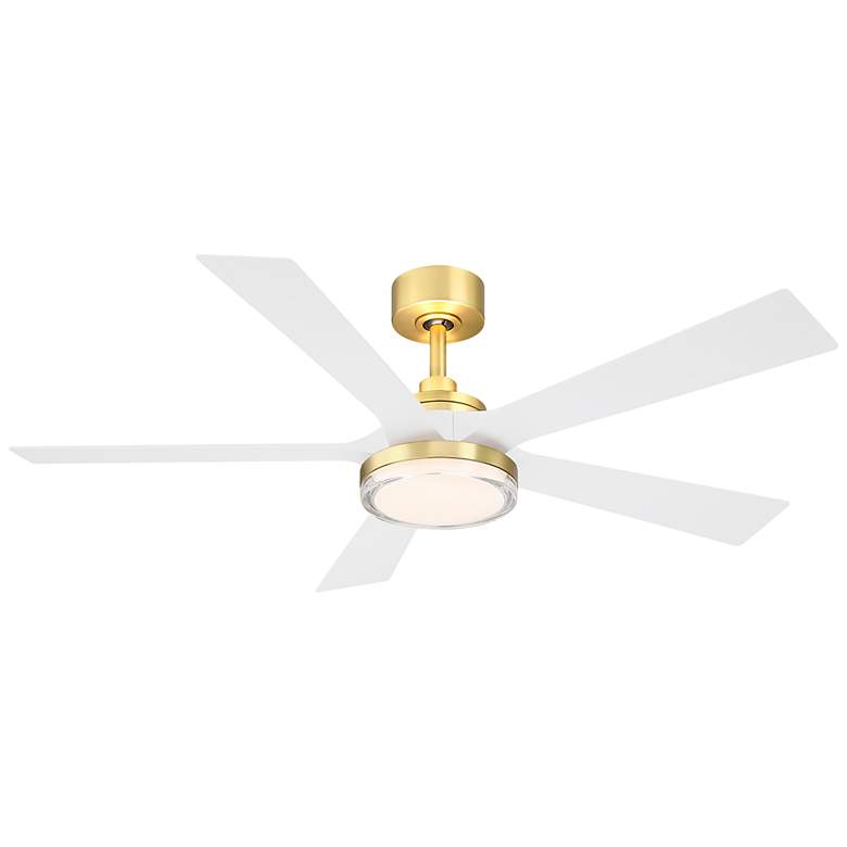Image 3 52" Fanimation TorchAire Brass and White Ceiling Fan with Remote more views