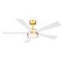3_52" Fanimation TorchAire Brass and White Ceiling Fan with Remote more views
