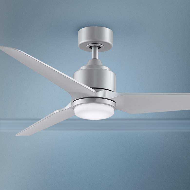 Image 1 52 inch Fanimation TriAire Custom Silver Outdoor LED Smart Ceiling Fan