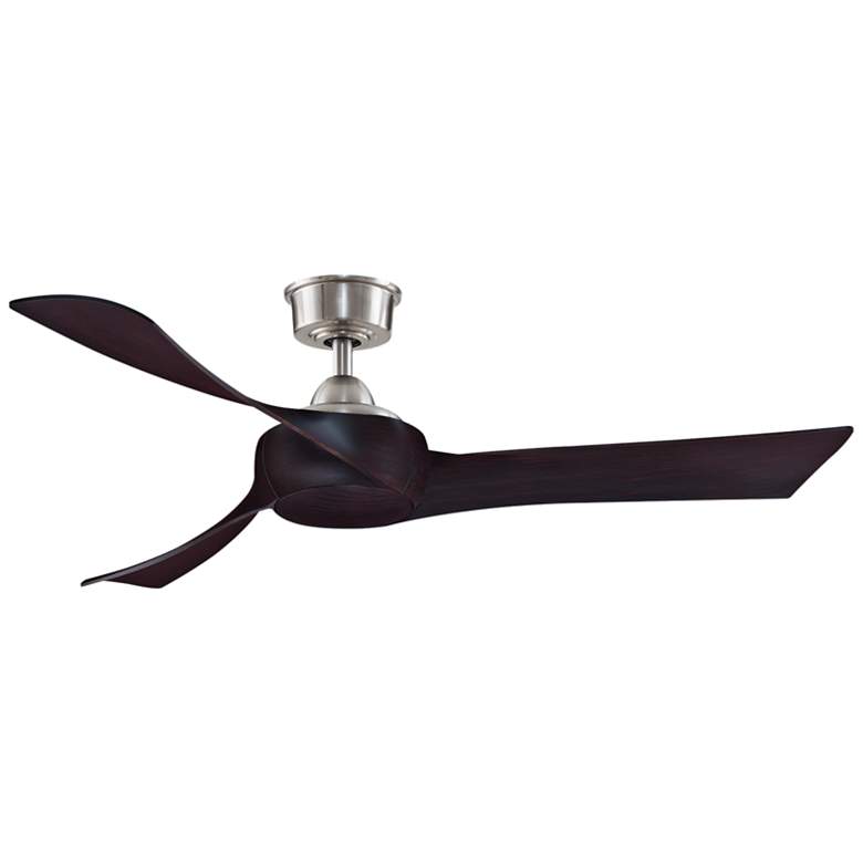 52&quot; Fanimation Wrap Brushed Nickel LED Damp Ceiling Fan more views