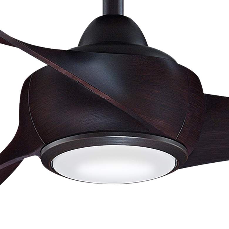 Image 4 52 inch Fanimation Wrap Dark Bronze LED Damp Smart Ceiling Fan more views