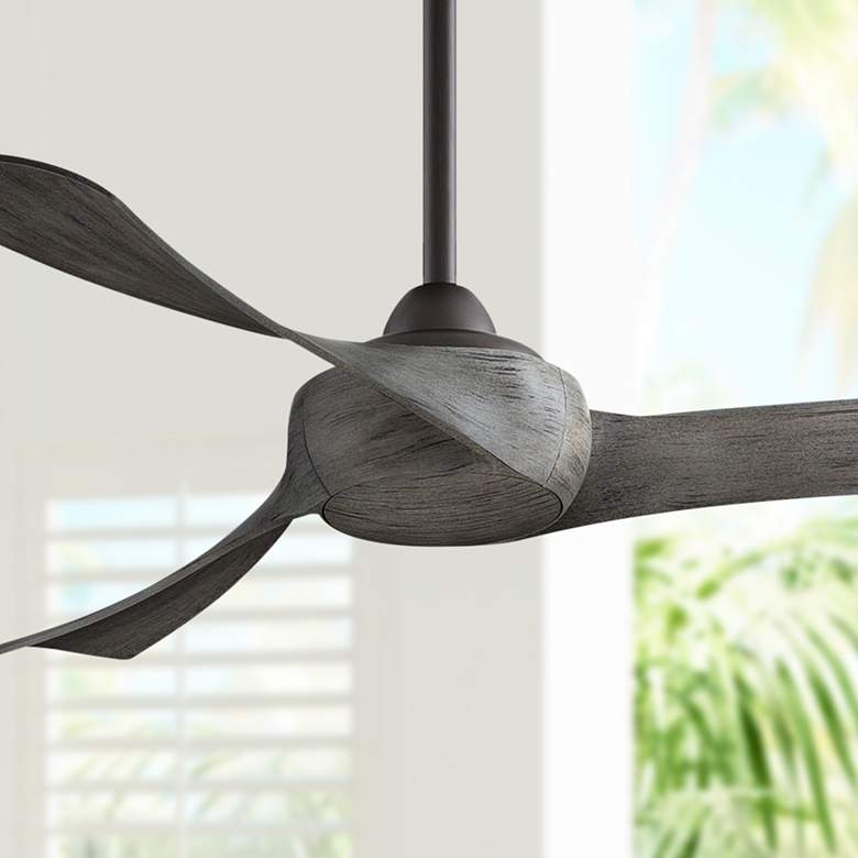 Image 1 52 inch Fanimation Wrap Matte Greige Damp Smart Ceiling Fan