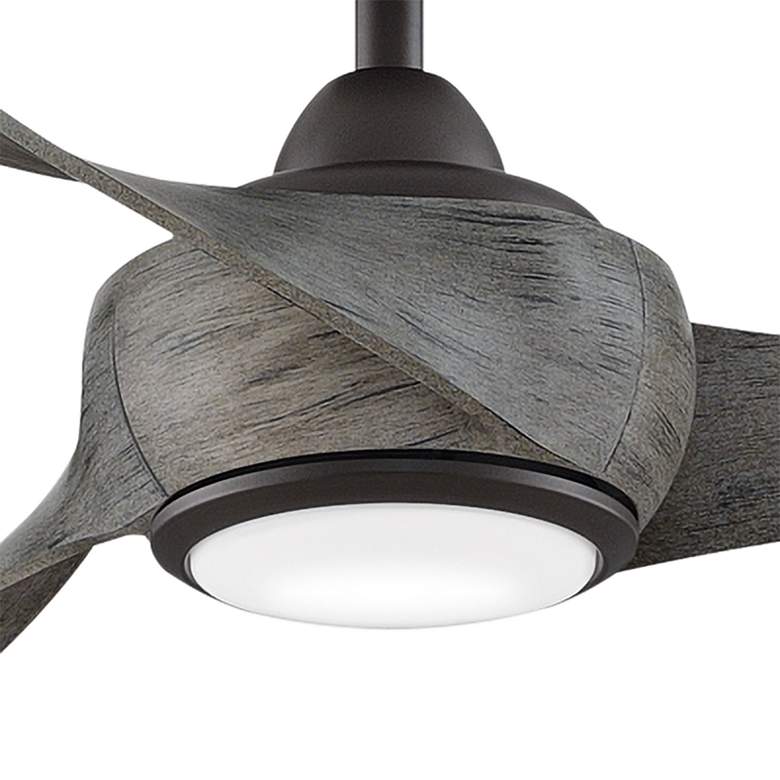 Image 4 52 inch Fanimation Wrap Matte Greige LED Damp Smart Ceiling Fan more views