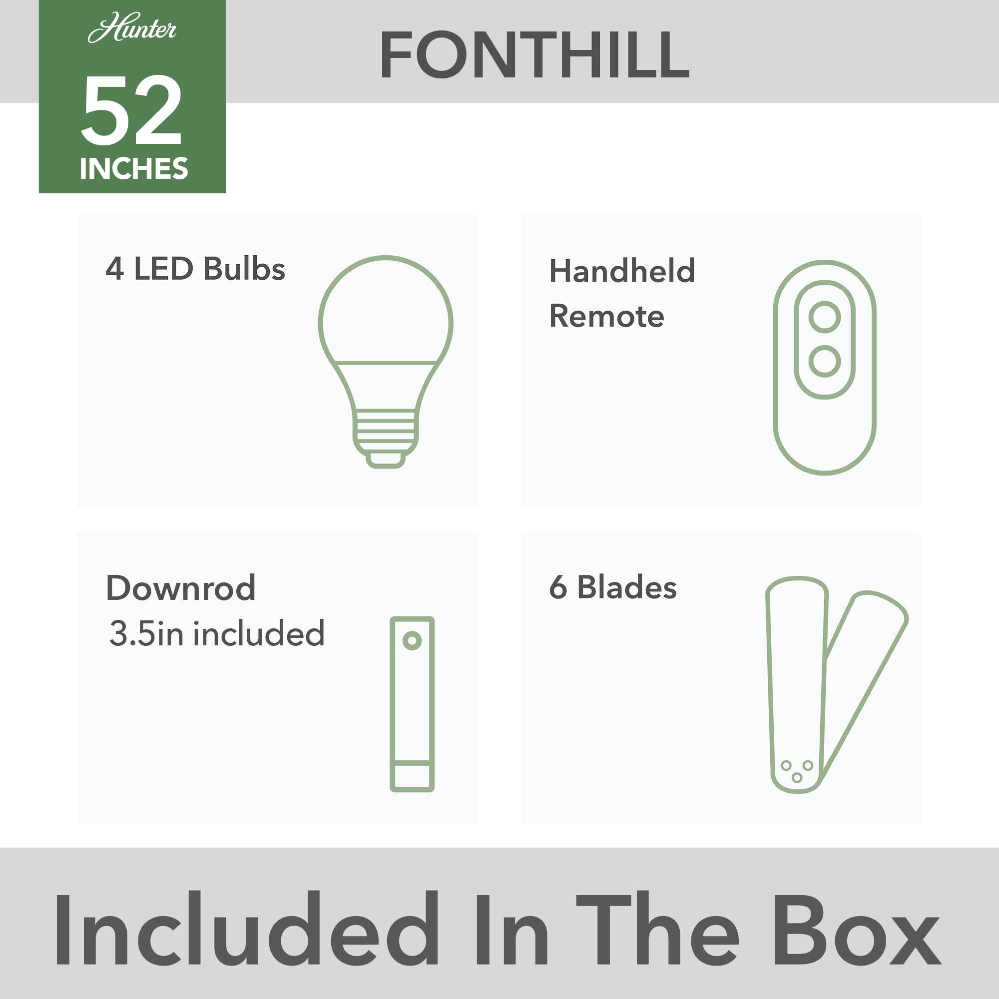 52" Fonthill Indoor Hunter Fan