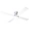 52" Gloss White Ball Hugger with Light Ceiling Fan