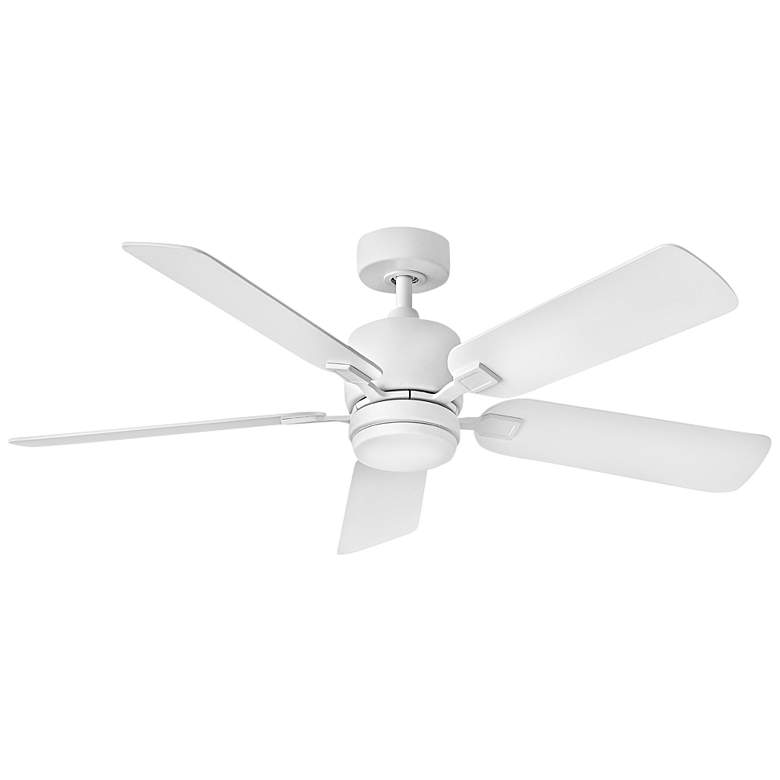 Image 1 52 inch Hinkley Afton Chalk White Indoor LED Ceiling Fan with Wall Control