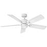 52" Hinkley Afton Chalk White Indoor LED Ceiling Fan with Wall Control