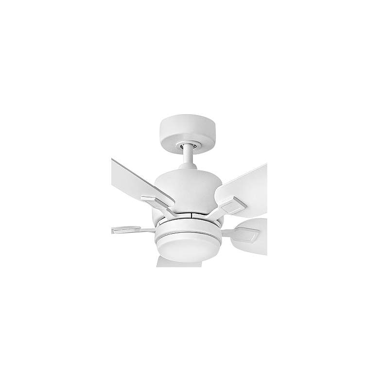 Image 2 52" Hinkley Afton Chalk White Indoor LED Ceiling Fan with Wall Control more views
