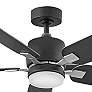 52" Hinkley Afton Matte Black Indoor LED Ceiling Fan with Wall Control