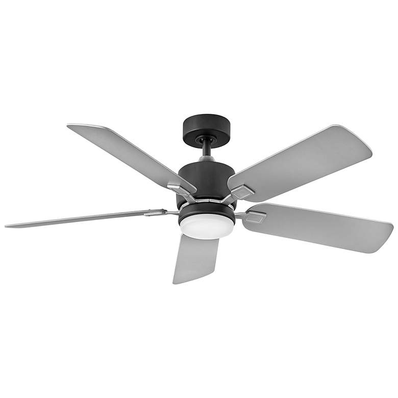 Image 5 52" Hinkley Afton Matte Black Indoor LED Ceiling Fan with Wall Control more views
