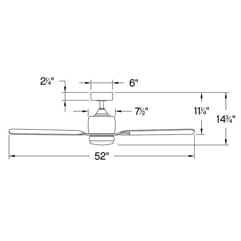 Image 7 52 inch Hinkley Afton Matte Black Indoor LED Ceiling Fan with Wall Control more views