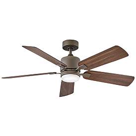 Image1 of 52" Hinkley Afton Matte Bronze Indoor LED Wall Control Ceiling Fan