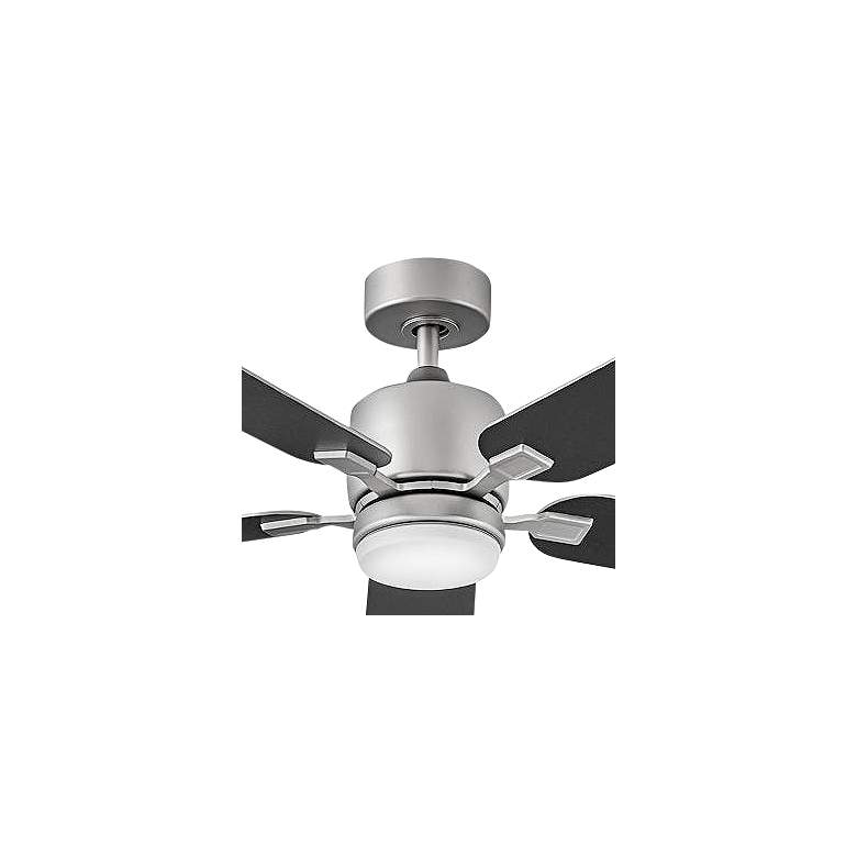 Image 2 52" Hinkley Afton Satin Steel Indoor LED Ceiling Fan with Wall Control more views
