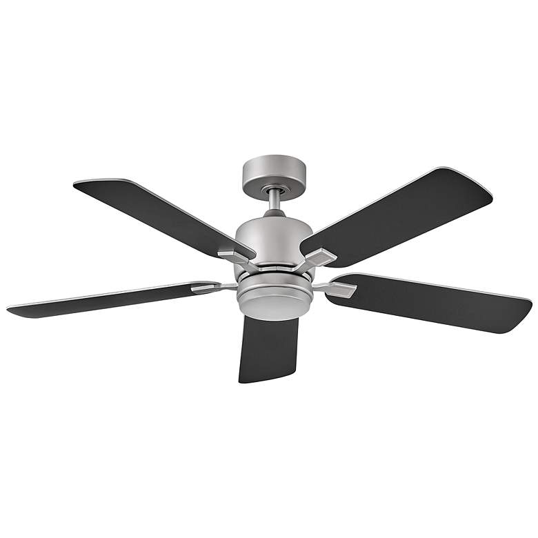 Image 3 52" Hinkley Afton Satin Steel Indoor LED Ceiling Fan with Wall Control more views